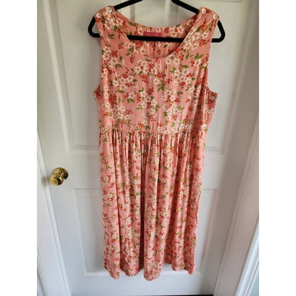 Floral Pink Sleeveless Dress - Picture 1 of 7
